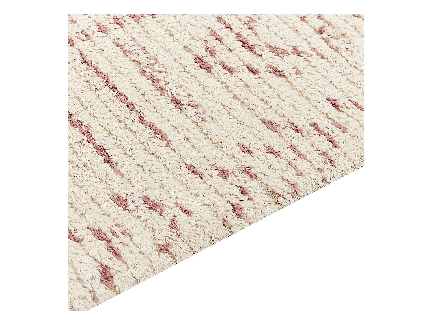 Tappeto cotone beige e rosa 140 x 200 cm EDIRNE