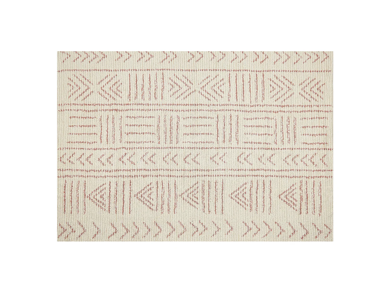 Vloerkleed katoen beige/roze 140 x 200 cm EDIRNE