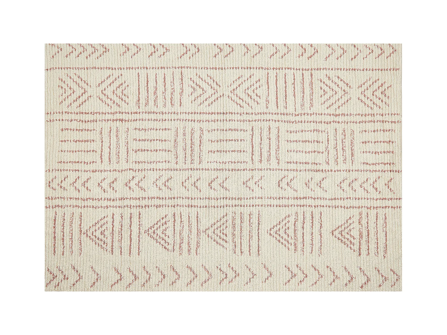 Vloerkleed katoen beige/roze 160 x 230 cm EDIRNE