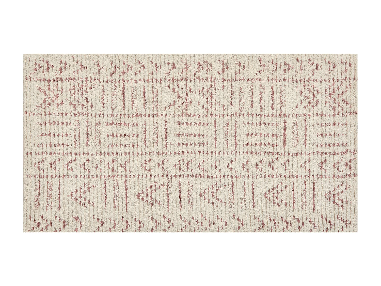 Vloerkleed katoen beige/roze 80 x 150 cm EDIRNE