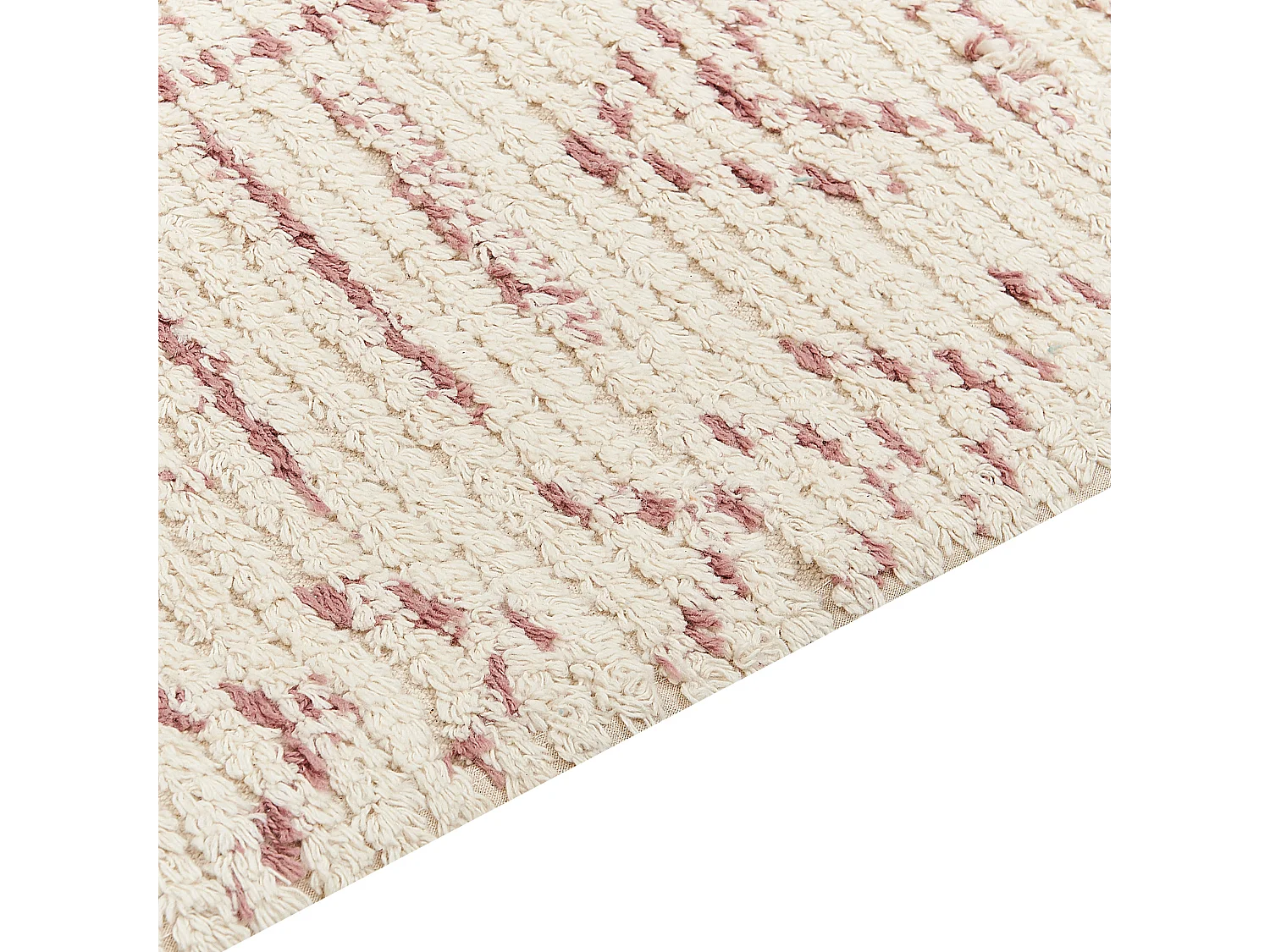 Vloerkleed katoen beige/roze 80 x 150 cm EDIRNE