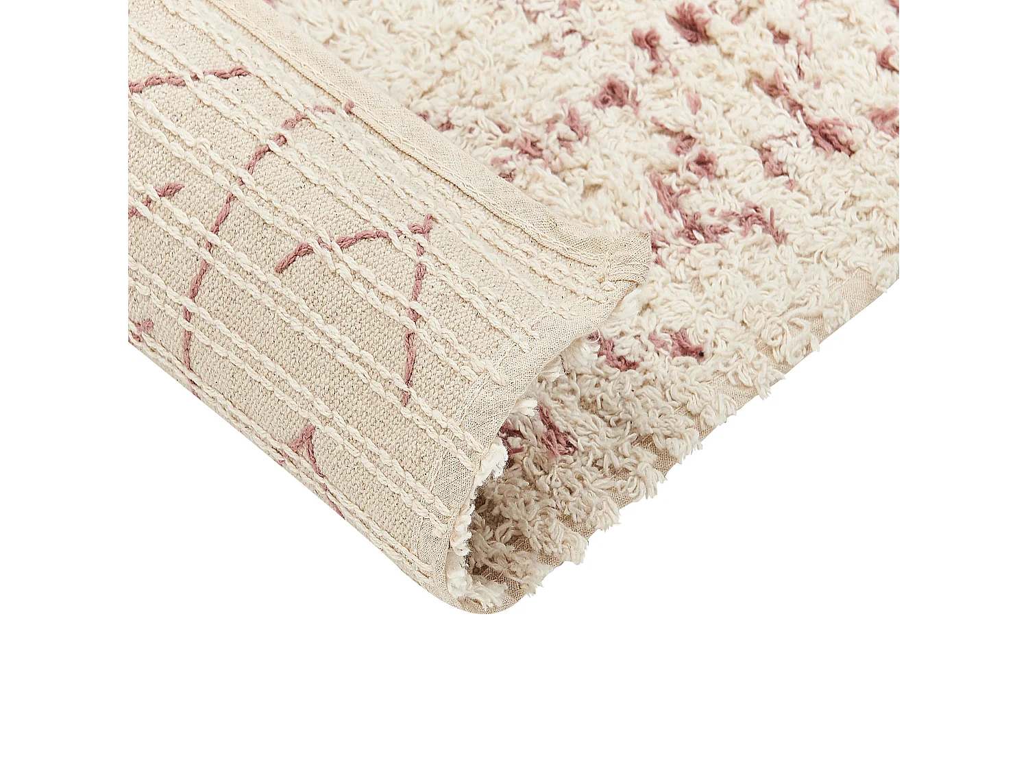 Vloerkleed katoen beige/roze 80 x 150 cm EDIRNE