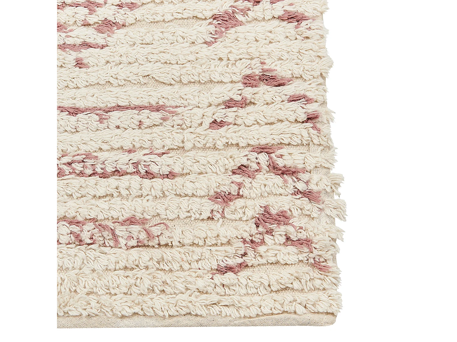 Vloerkleed katoen beige/roze 80 x 150 cm EDIRNE