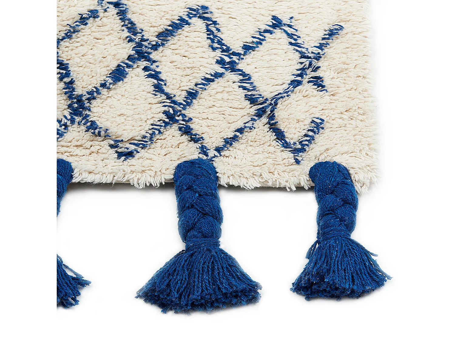 Dywan bawełniany 80 x 150 cm beżowo-niebieski ERZINCAN