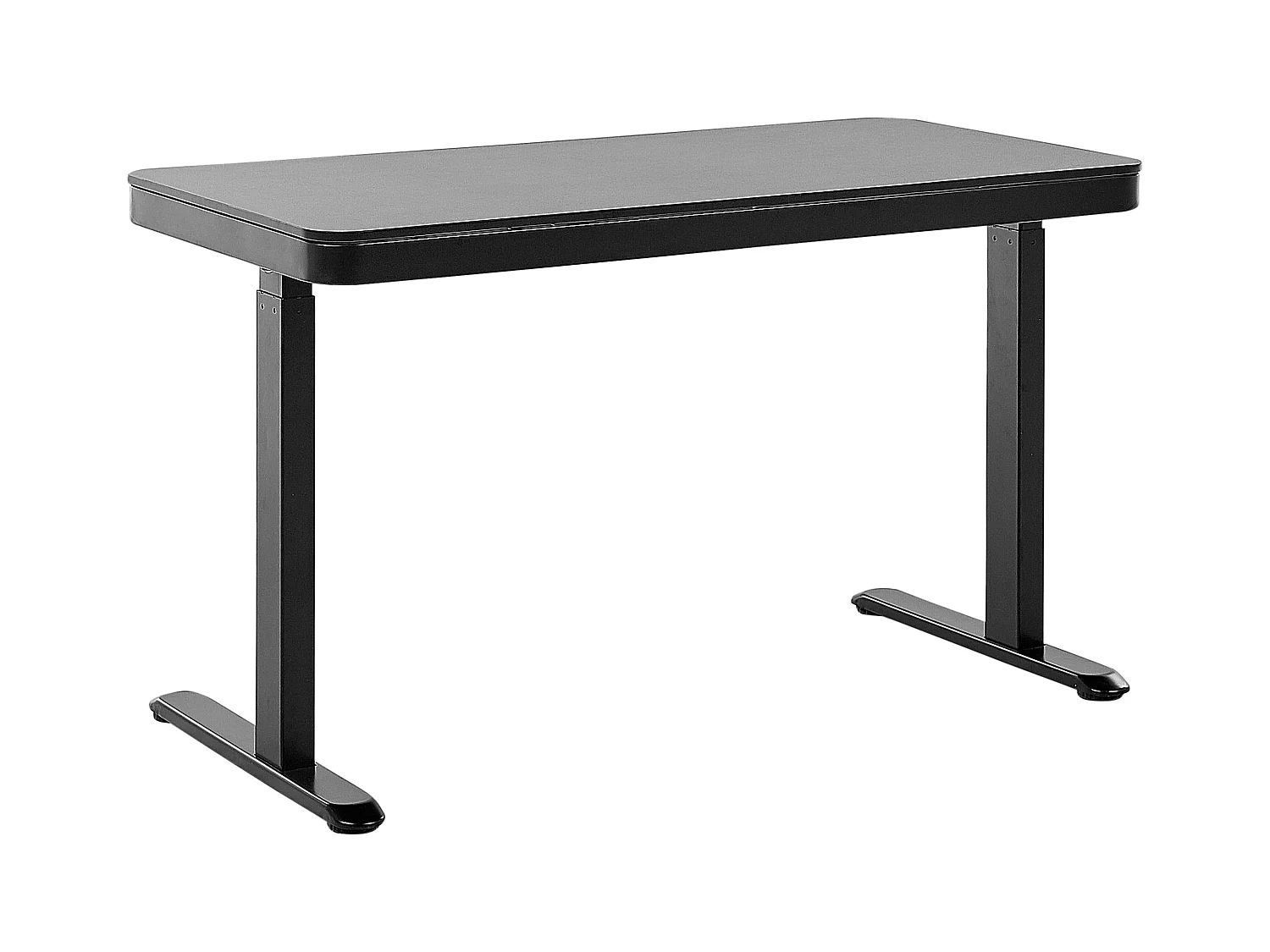 Höhenverstellbarer Schreibtisch schwarz 120 x 60 cm mit USB-Port Schublade Kenly