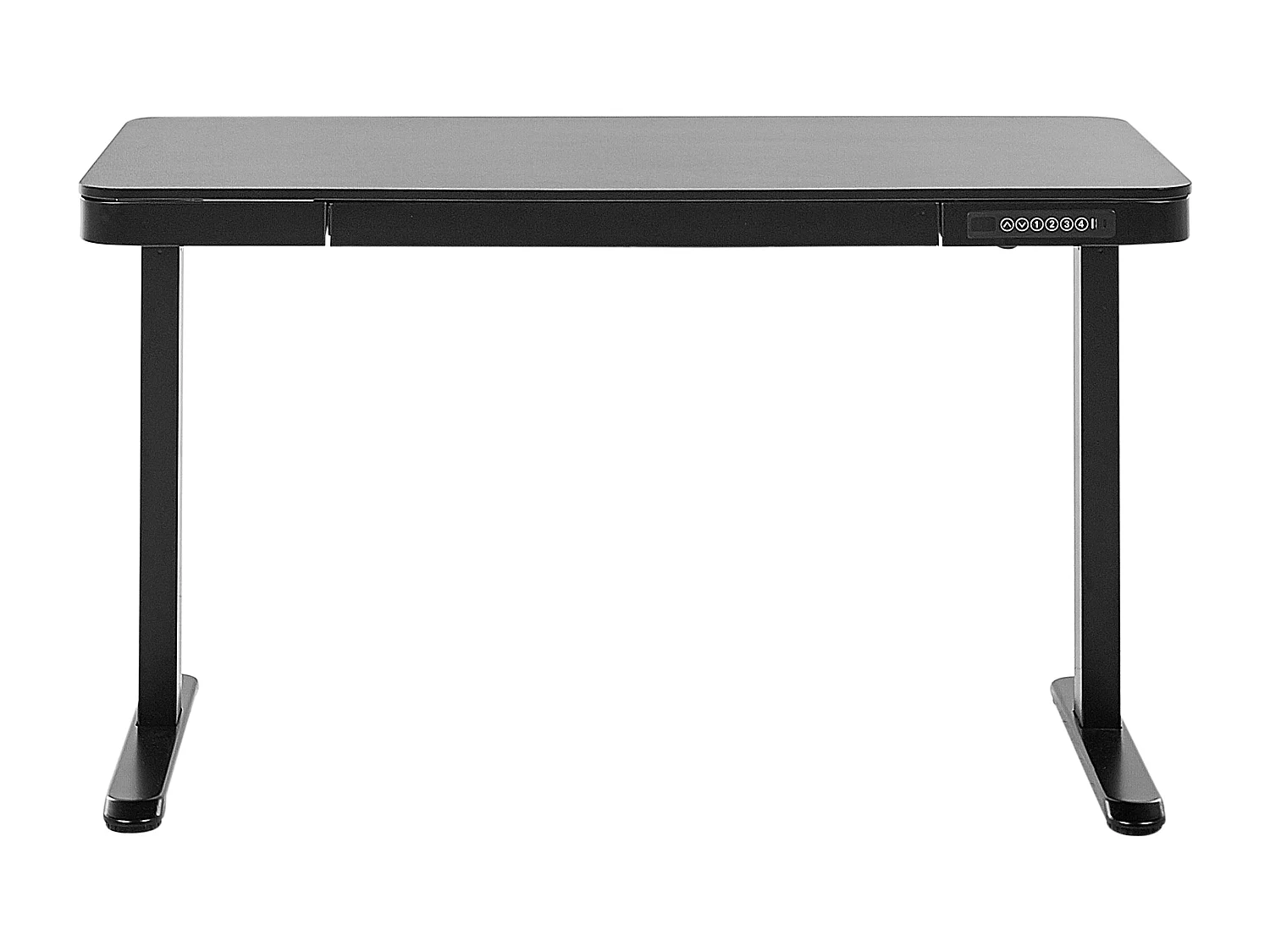 Biurko regulowane elektrycznie 120 x 60 cm z portem USB czarne KENLY