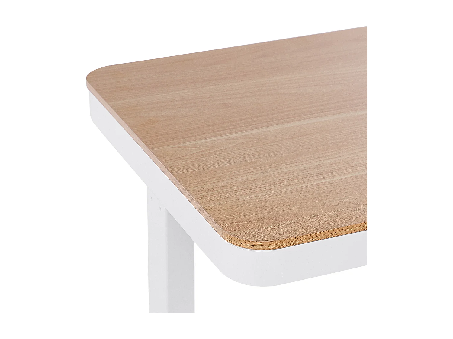 Bureau réglable en hauteur électriquement KENLY Marron/blanc 120 cm 60 cm avec port USB