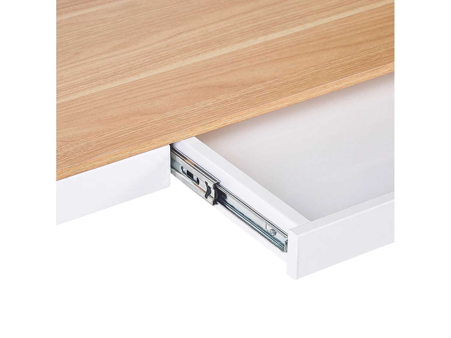 Bureau réglable en hauteur électriquement KENLY Marron/blanc 120 cm 60 cm avec port USB