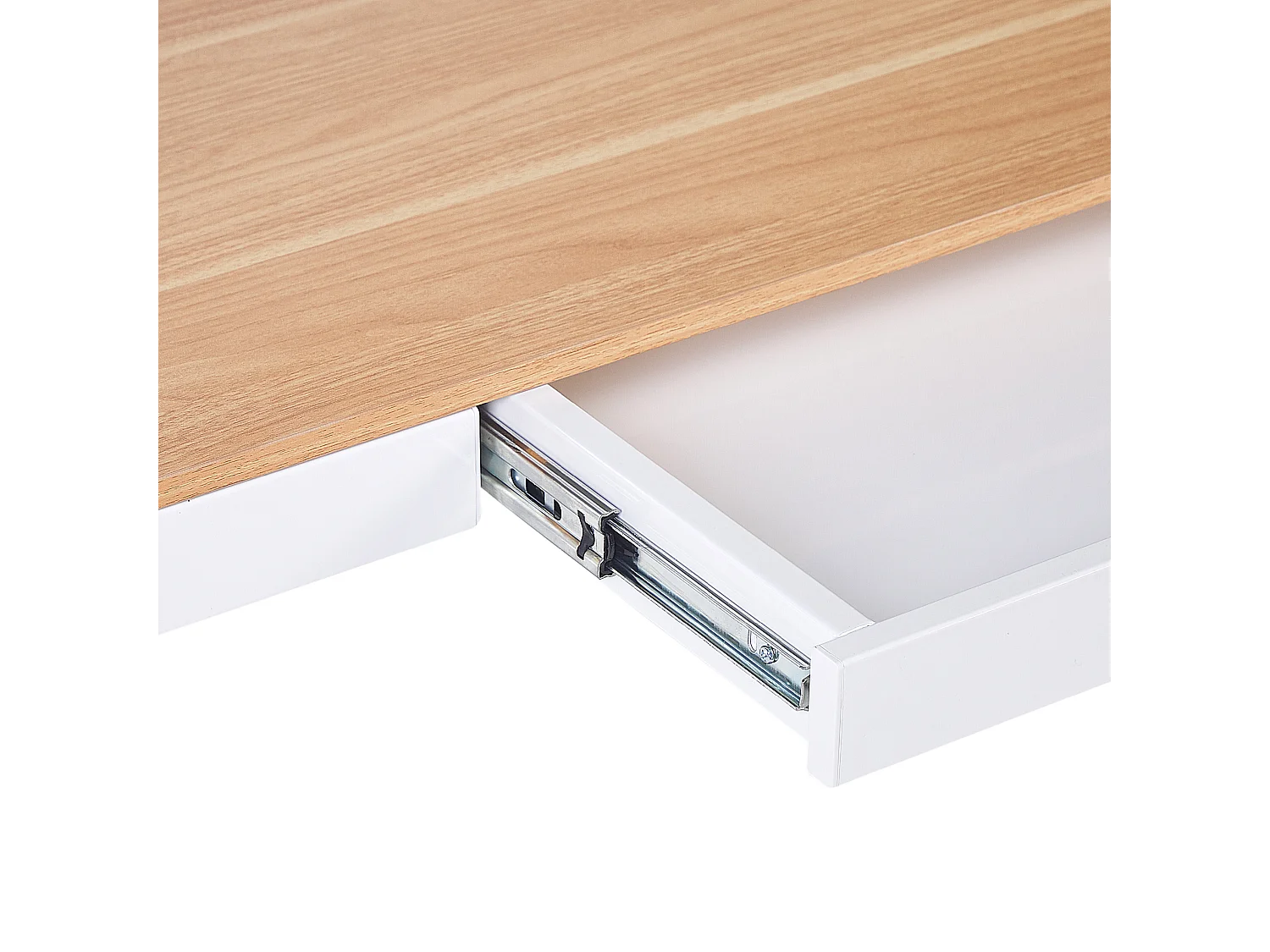 Bureau réglable en hauteur électriquement KENLY Marron/blanc 120 cm 60 cm avec port USB