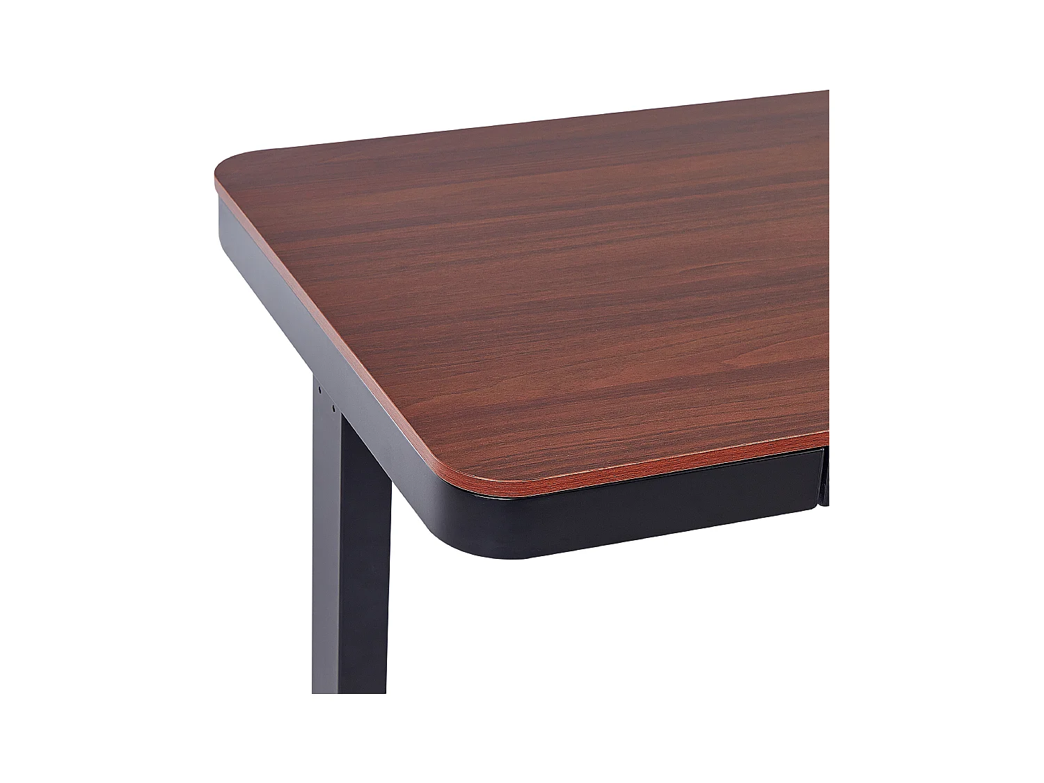 Escritorio de altura regulable eléctrico con puerto USB madera oscura/negro 120 x 60 cm KENLY