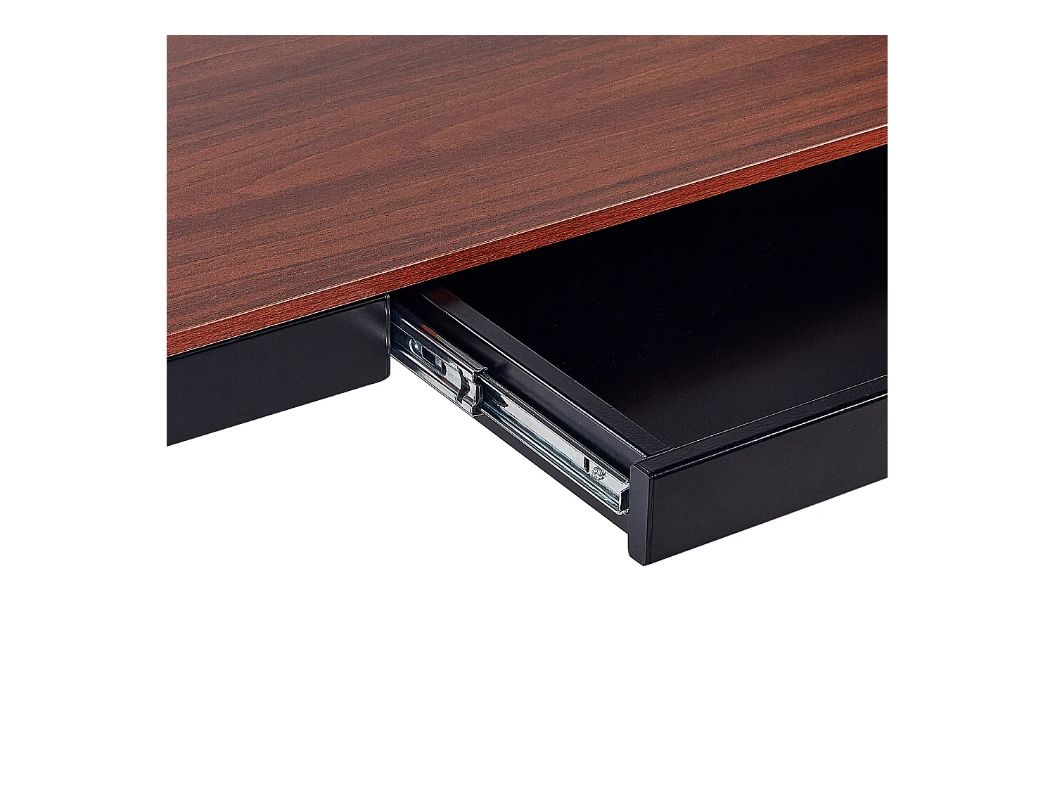 Escritorio de altura regulable eléctrico con puerto USB madera oscura/negro 120 x 60 cm KENLY