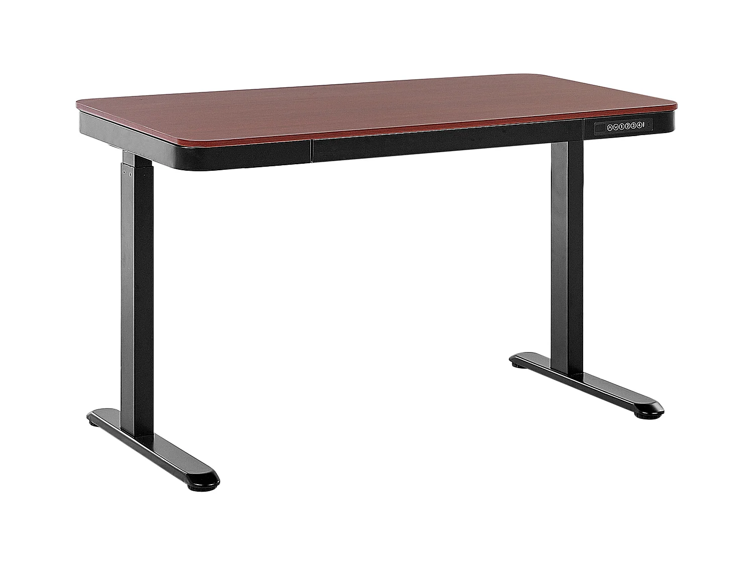 Bureau réglable en hauteur électriquement KENLY Marron foncé 120 cm 60 cm avec port USB
