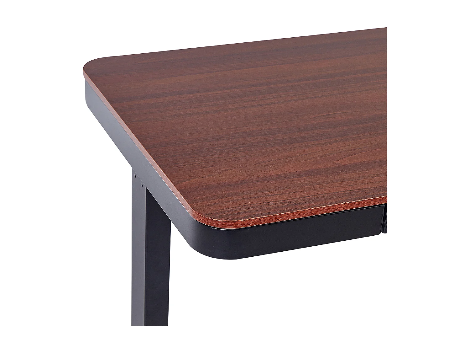 Schreibtisch verstellbar Holzoptik dunkelbraun / schwarz 120x60cm USB-Port Kenly