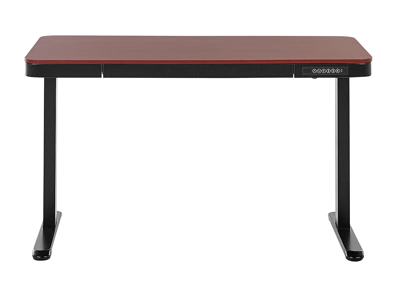 Bureau réglable en hauteur électriquement KENLY Marron foncé 120 cm 60 cm avec port USB