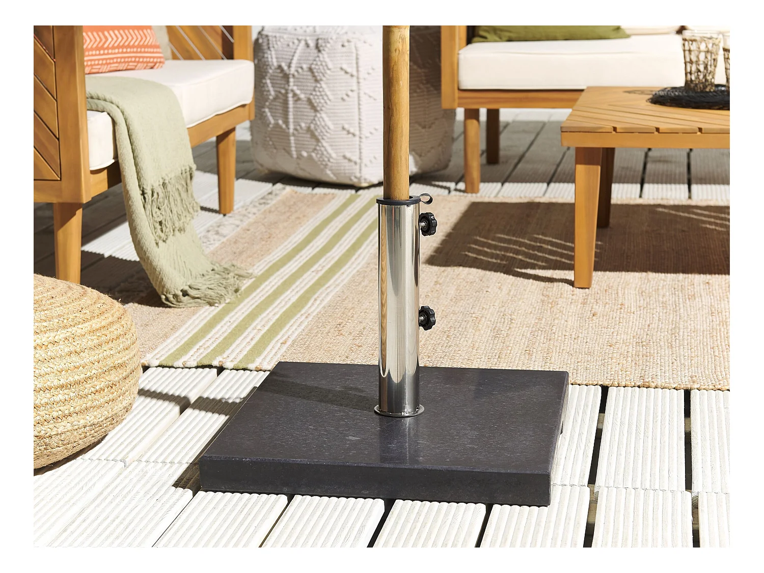 Parasolvoet CEGGIA Zwart Vierkant 25 kg