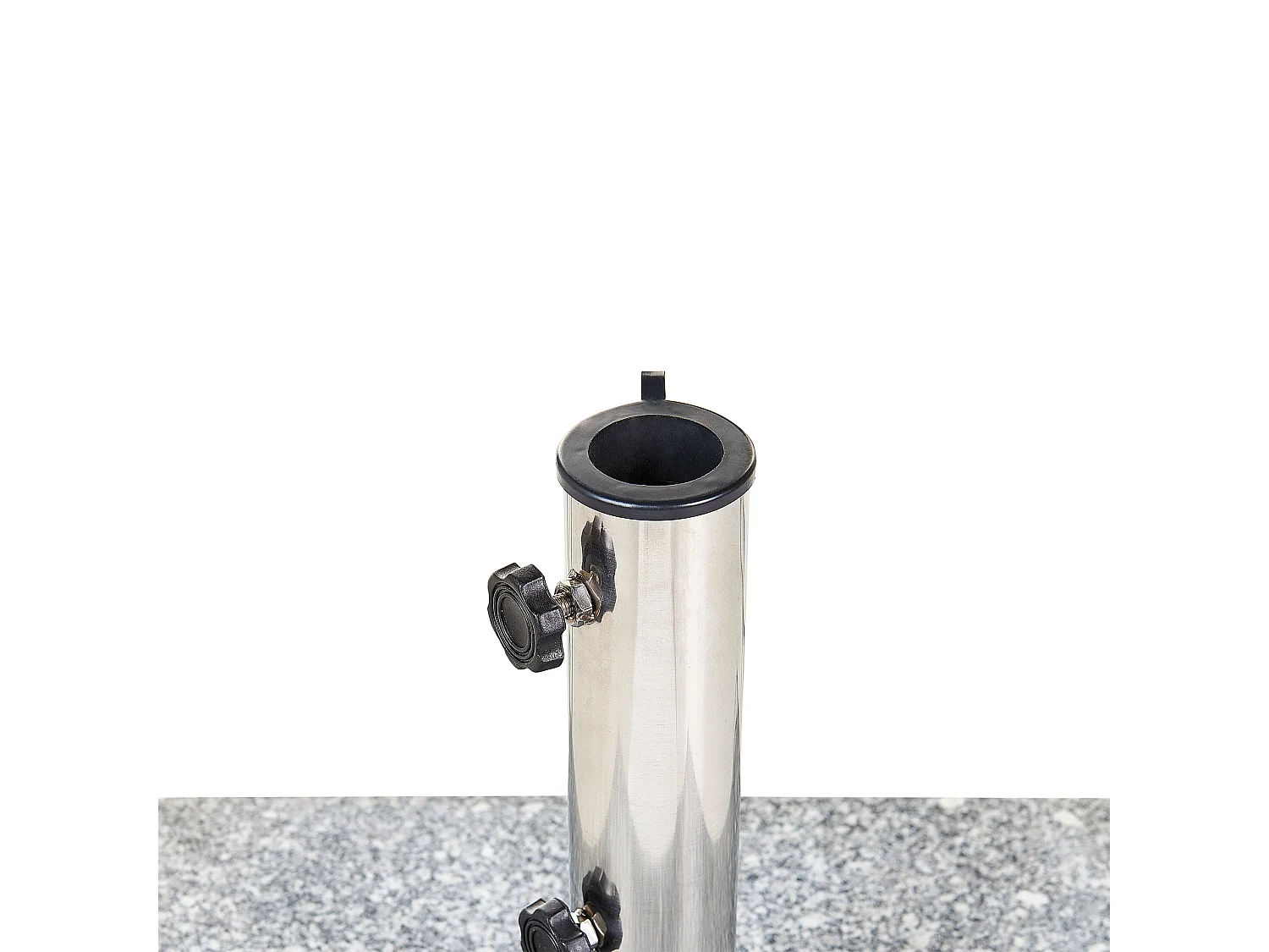 Sonnenschirmständer Granit / Edelstahl quadratisch grau 45 x 45 cm Modern Ceggia