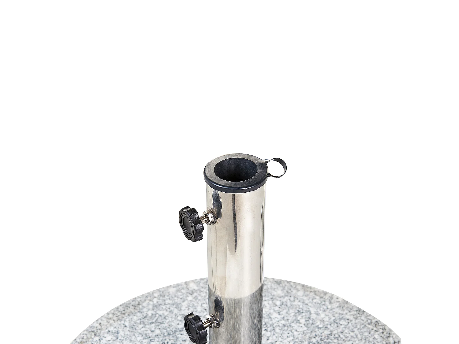 Garten Sonnenschirmständer Granit / Edelstahl rund grau ⌀ 45 cm modern Ceggia