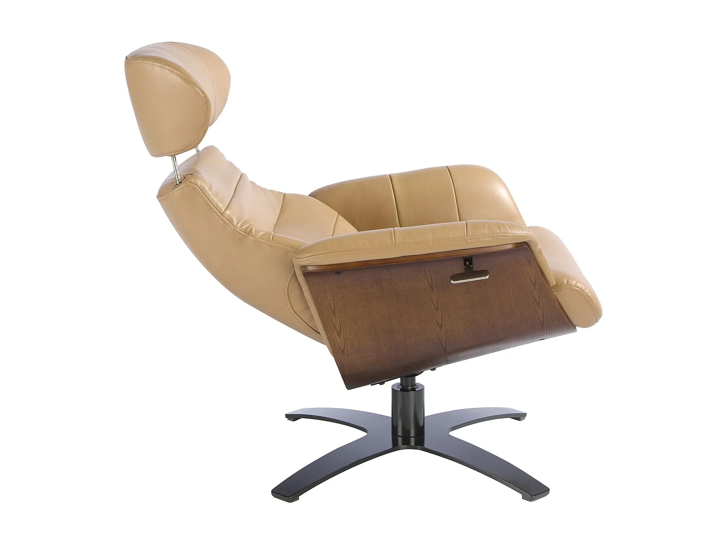 Fauteuil pivotant en cuir sable 5087 ANGEL CERDA