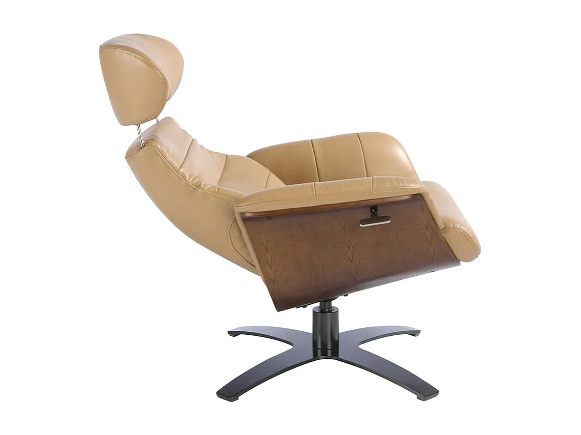 Sand leren draaibare fauteuil 5087 ANGEL CERDA