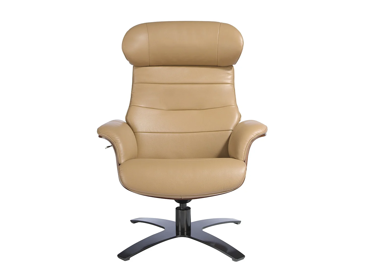 Sandfarbener Leder-Drehsessel 5087 ANGEL CERDA