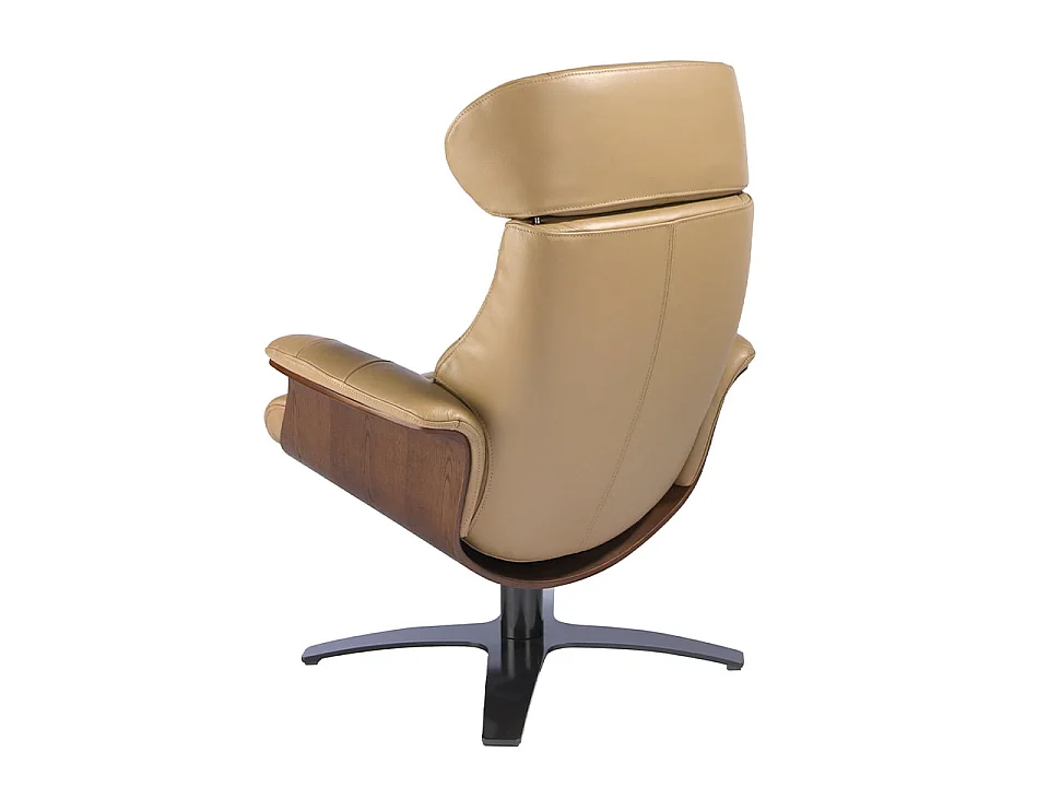 Fauteuil pivotant en cuir sable 5087 ANGEL CERDA