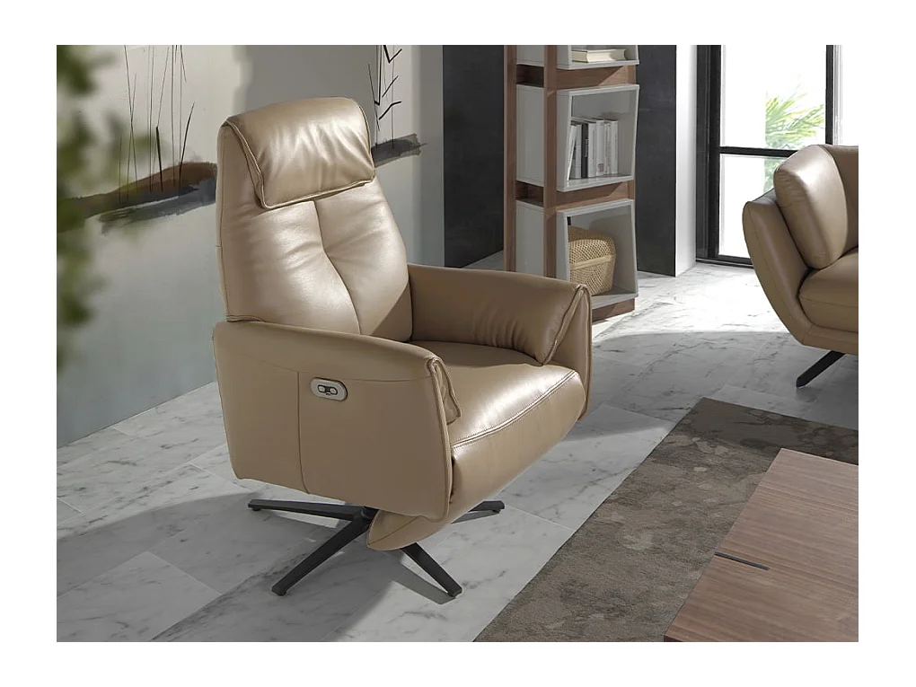 Fauteuil relax pivotant en cuir Arena 5086 ANGEL CERDA