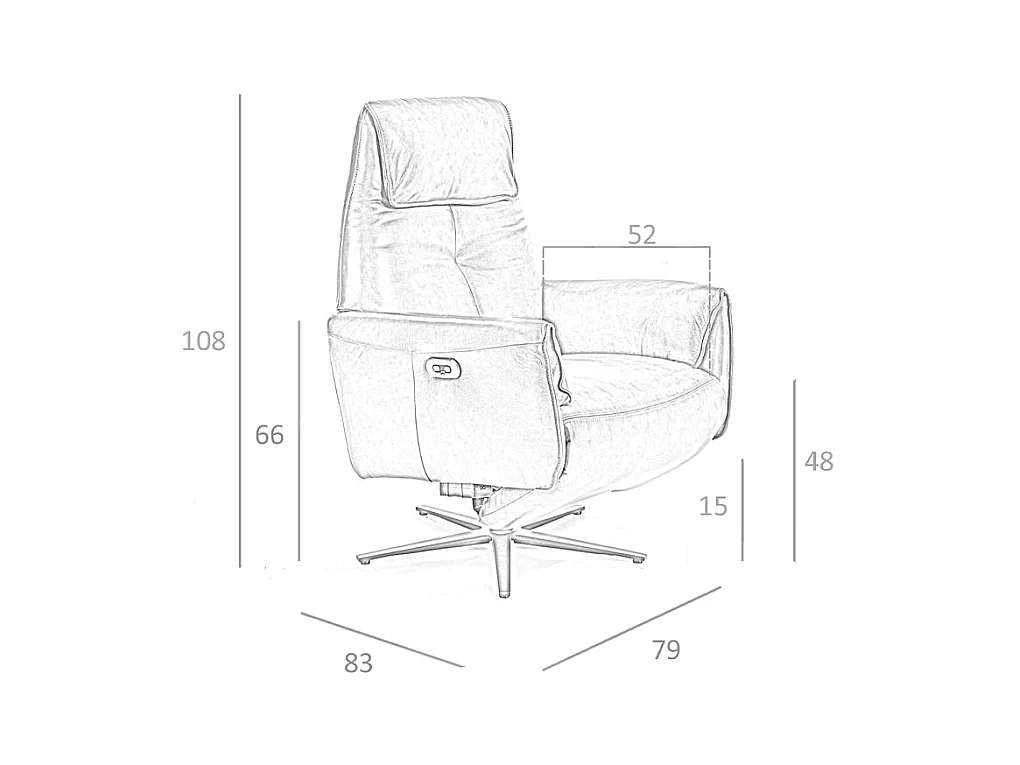 Fauteuil relax pivotant en cuir Arena 5086 ANGEL CERDA
