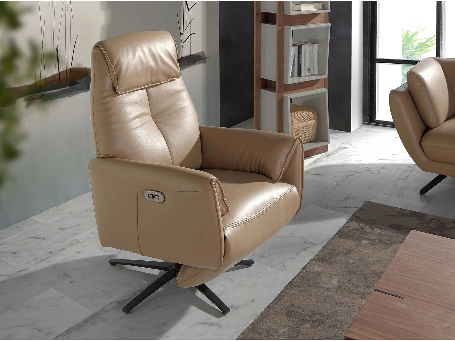 Fauteuil relax en cuir pivotant arena 5086 ANGEL CERDA