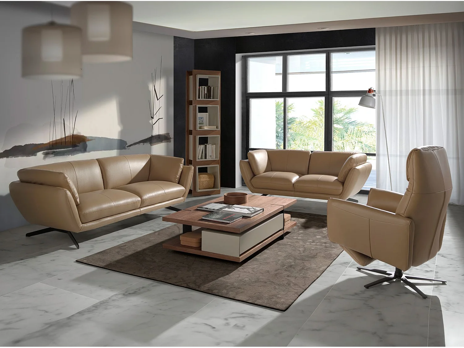 Fauteuil relax en cuir pivotant arena 5086 ANGEL CERDA