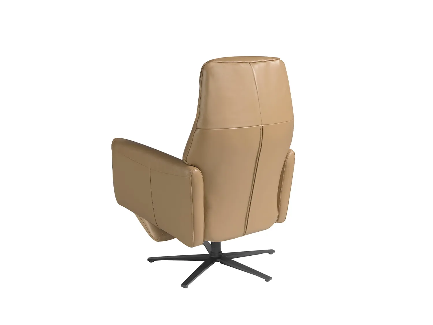 Drehsessel mit Relax-Mechanismus in sandfarbenem Leder  5086 ANGEL CERDA