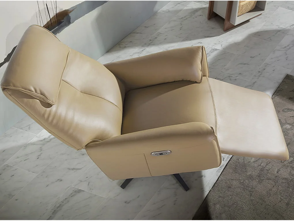 Fauteuil relax en cuir pivotant arena 5086 ANGEL CERDA