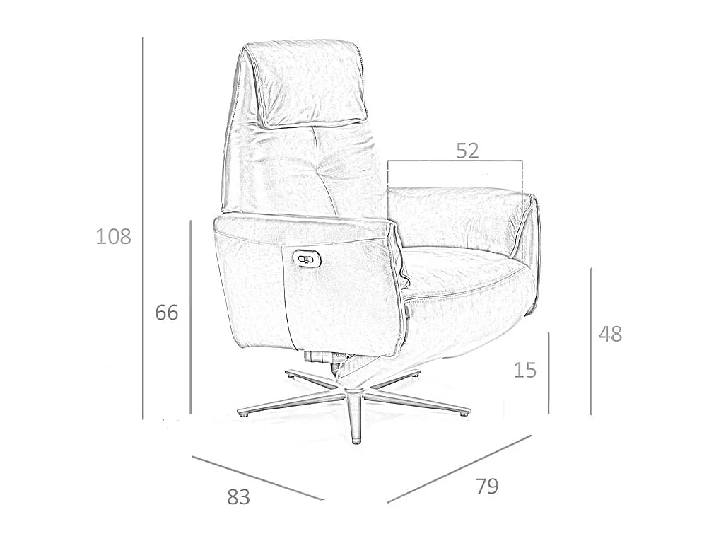 Leren draaifauteuil arena 5086 ANGEL CERDA