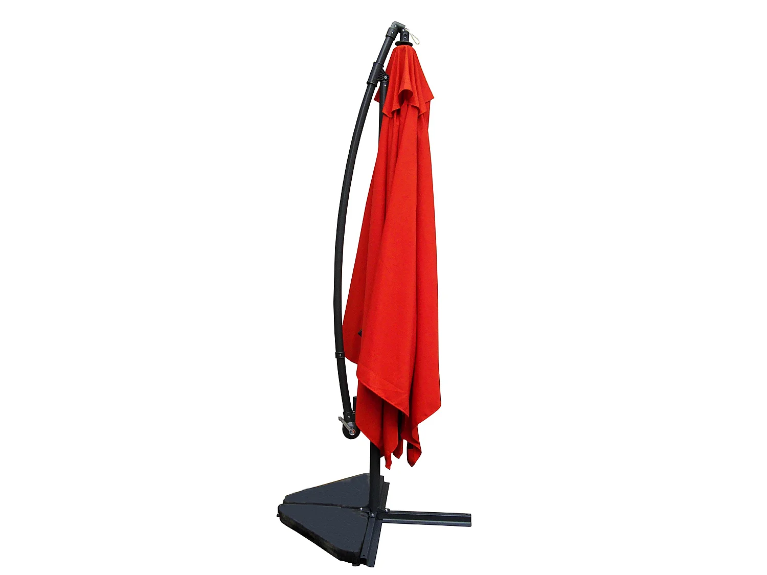 Parasol  terracotta déporté carré 3 x 3 m SOLENZARA