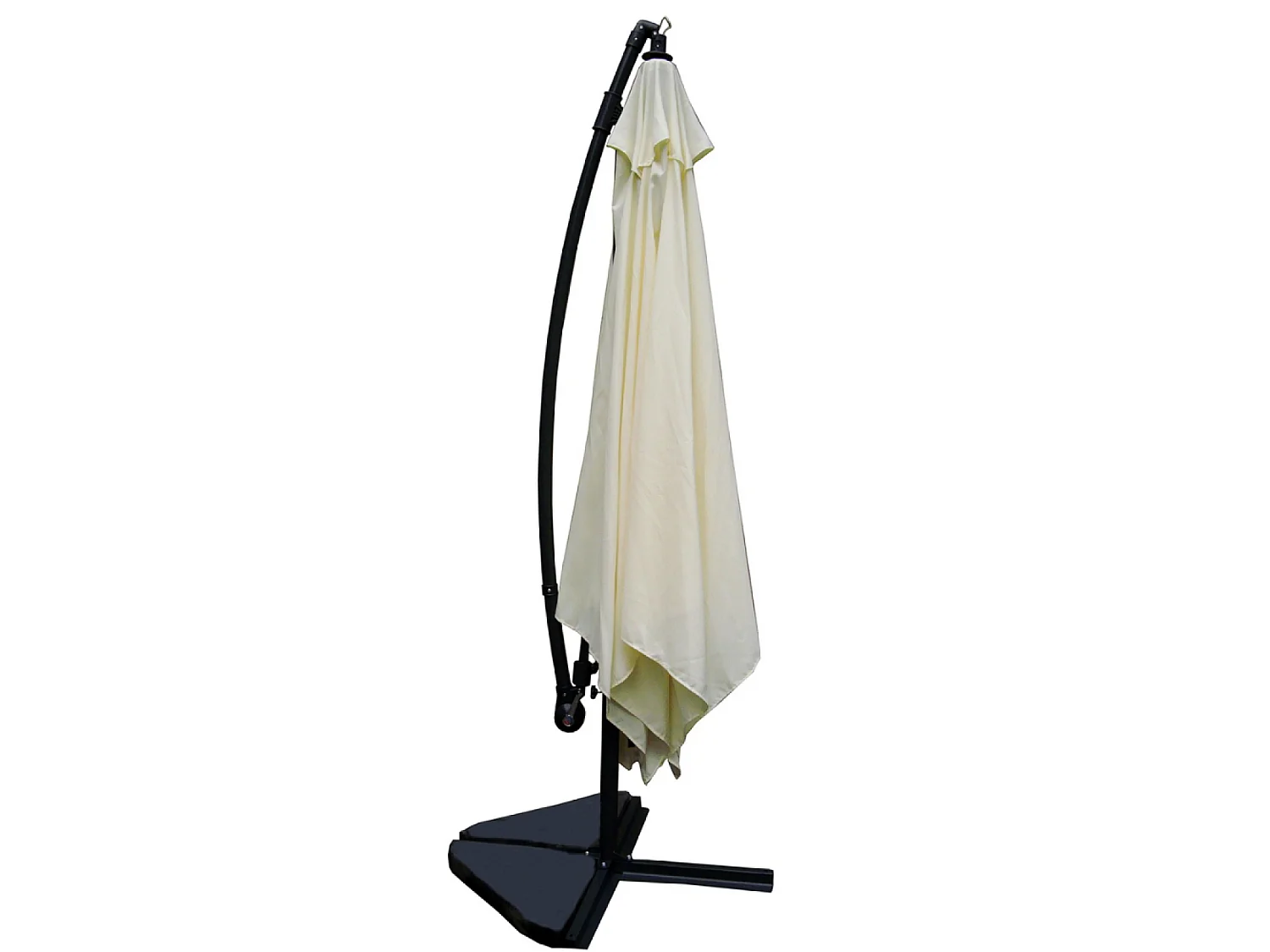 Parasol  ecru déporté carré 3 x 3 m SOLENZARA