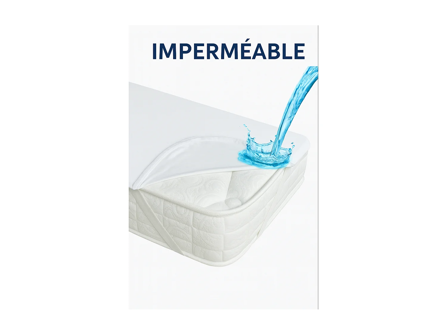 PROTÈGE MATELAS ALÈSE blanc 180x200 cm