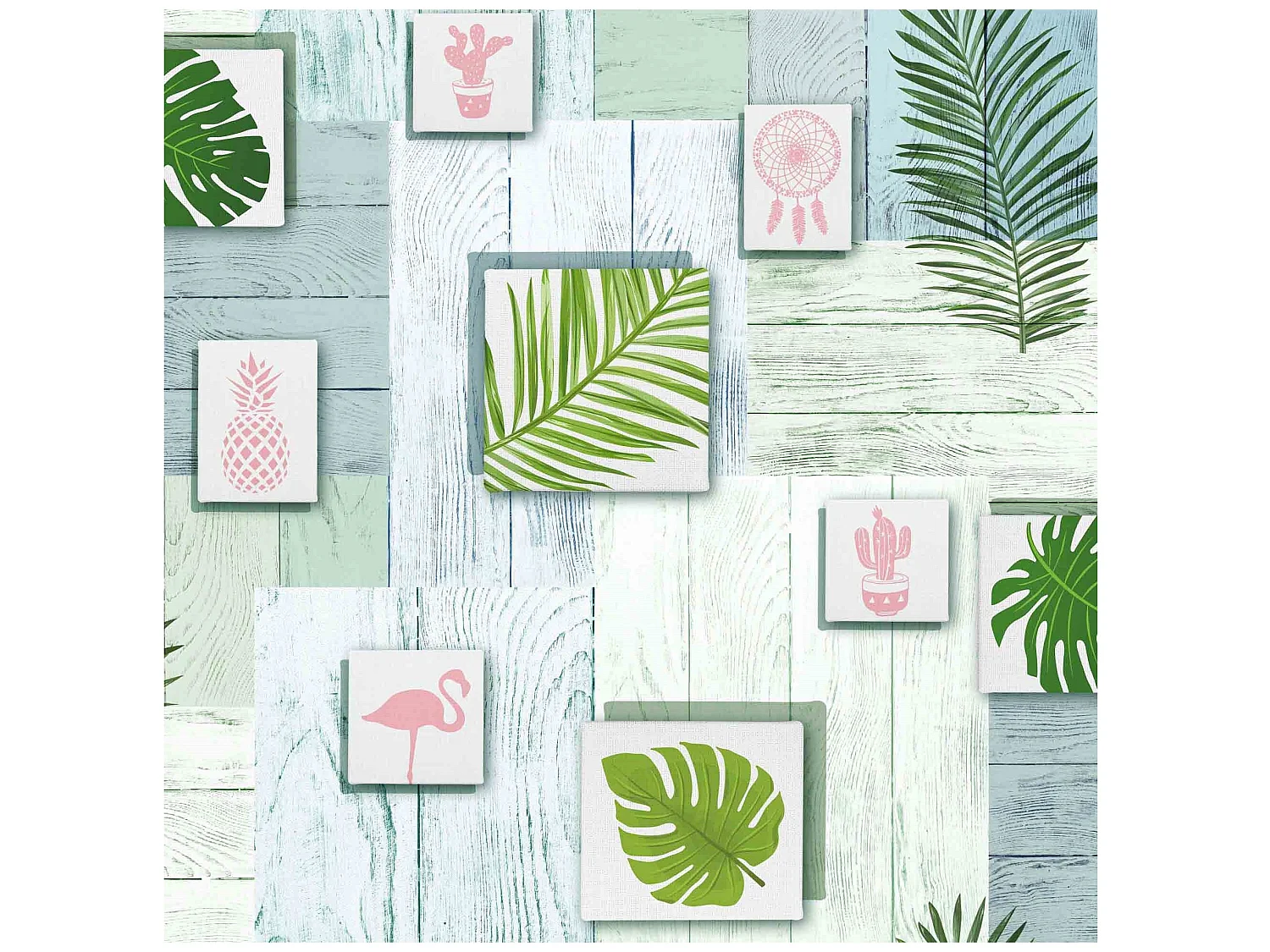 Rouleau de nappe toile ciree bahia tropicale