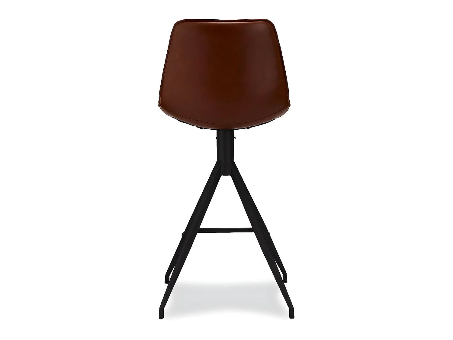 Barhocker Drehbar 2er Set Isabel - Kunstleder & Metall - Braun