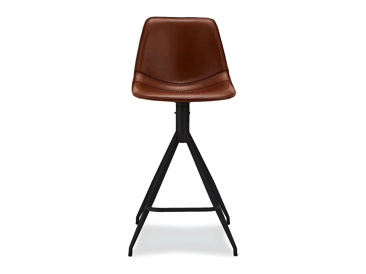 Barhocker Drehbar 2er Set Isabel - Kunstleder & Metall - Braun