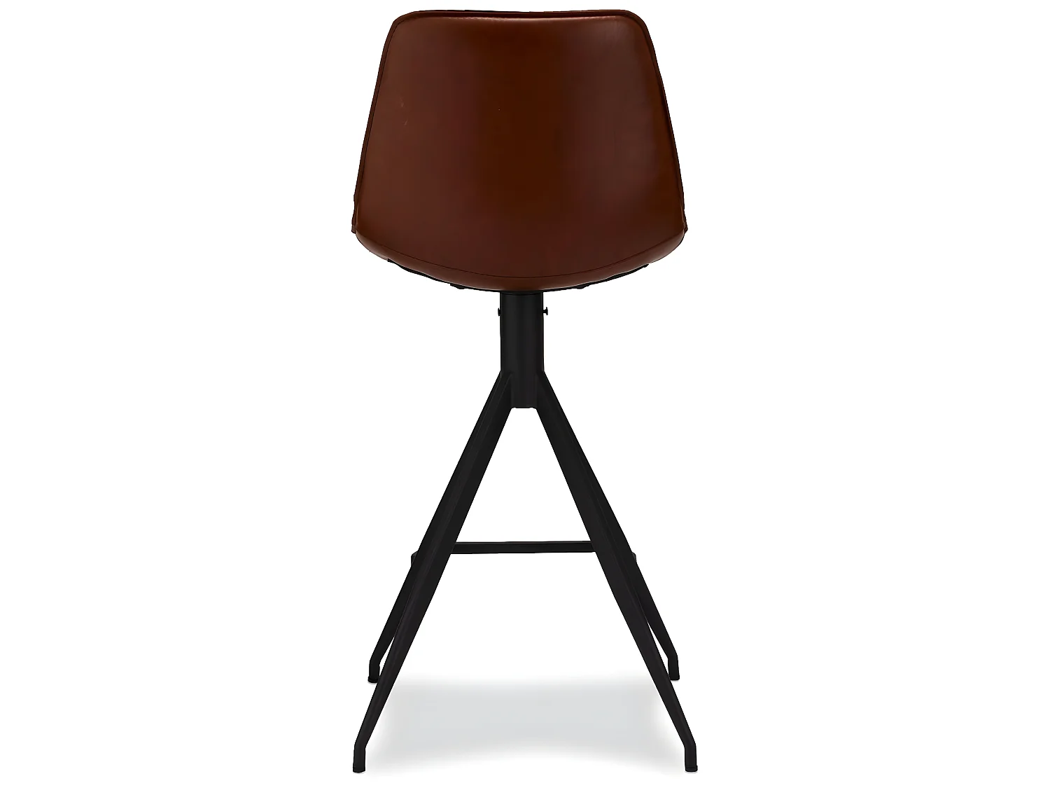 Barhocker Drehbar 2er Set Isabel - Kunstleder & Metall - Braun