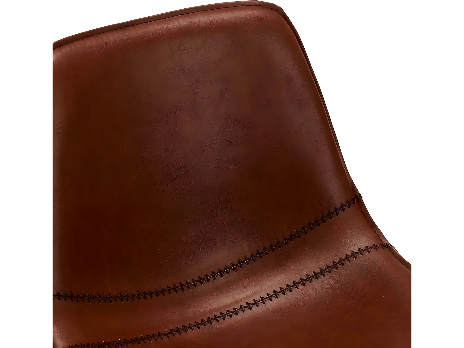 Barhocker Drehbar 2er Set Isabel - Kunstleder & Metall - Braun