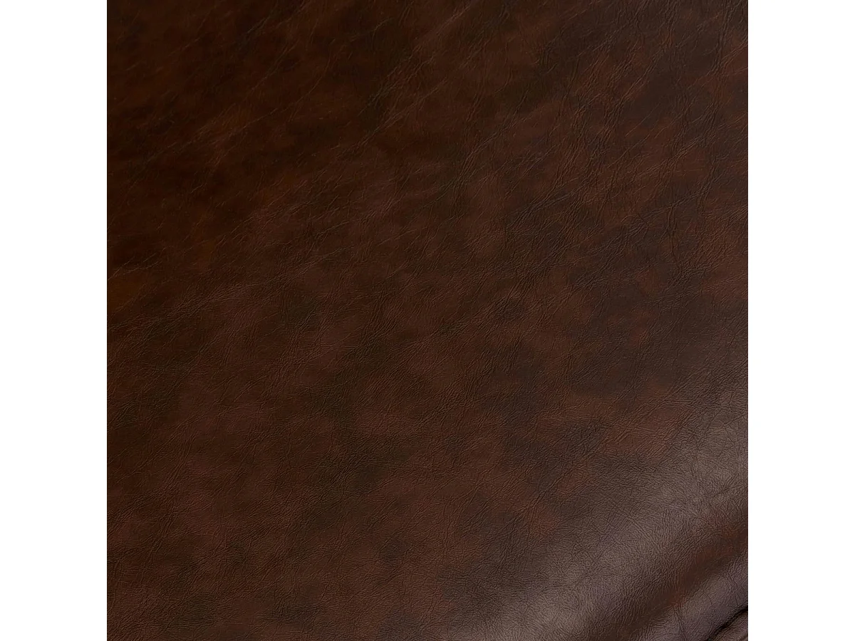 Lot de 2 tabourets de bar avec dossier et pivotant Isabel - Simili et métal - Marron