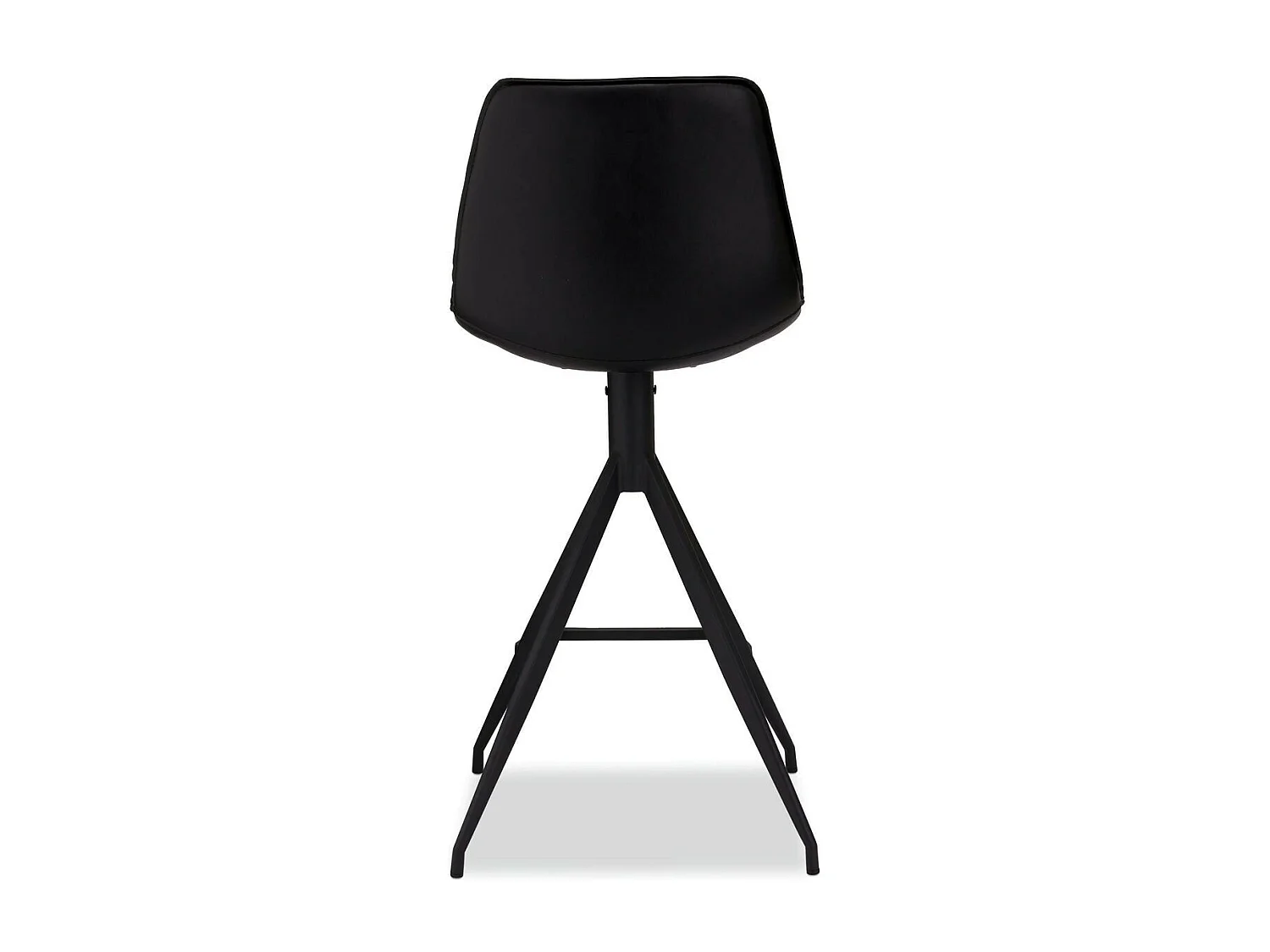 Lotto di 2 sgabelli da bar girevole Isabel - Similpelle e Metallo - Nero