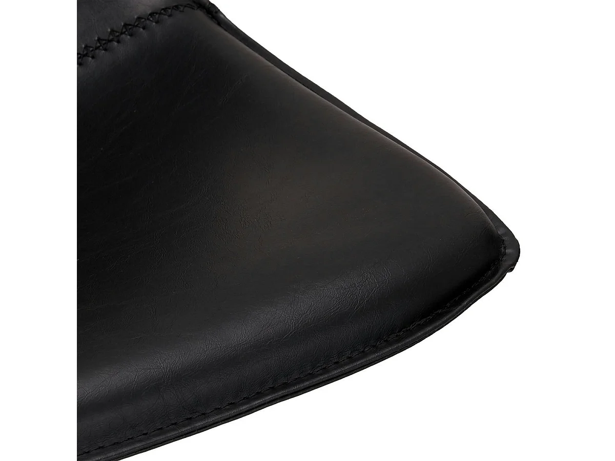 Lotto di 2 sgabelli da bar girevole Isabel - Similpelle e Metallo - Nero