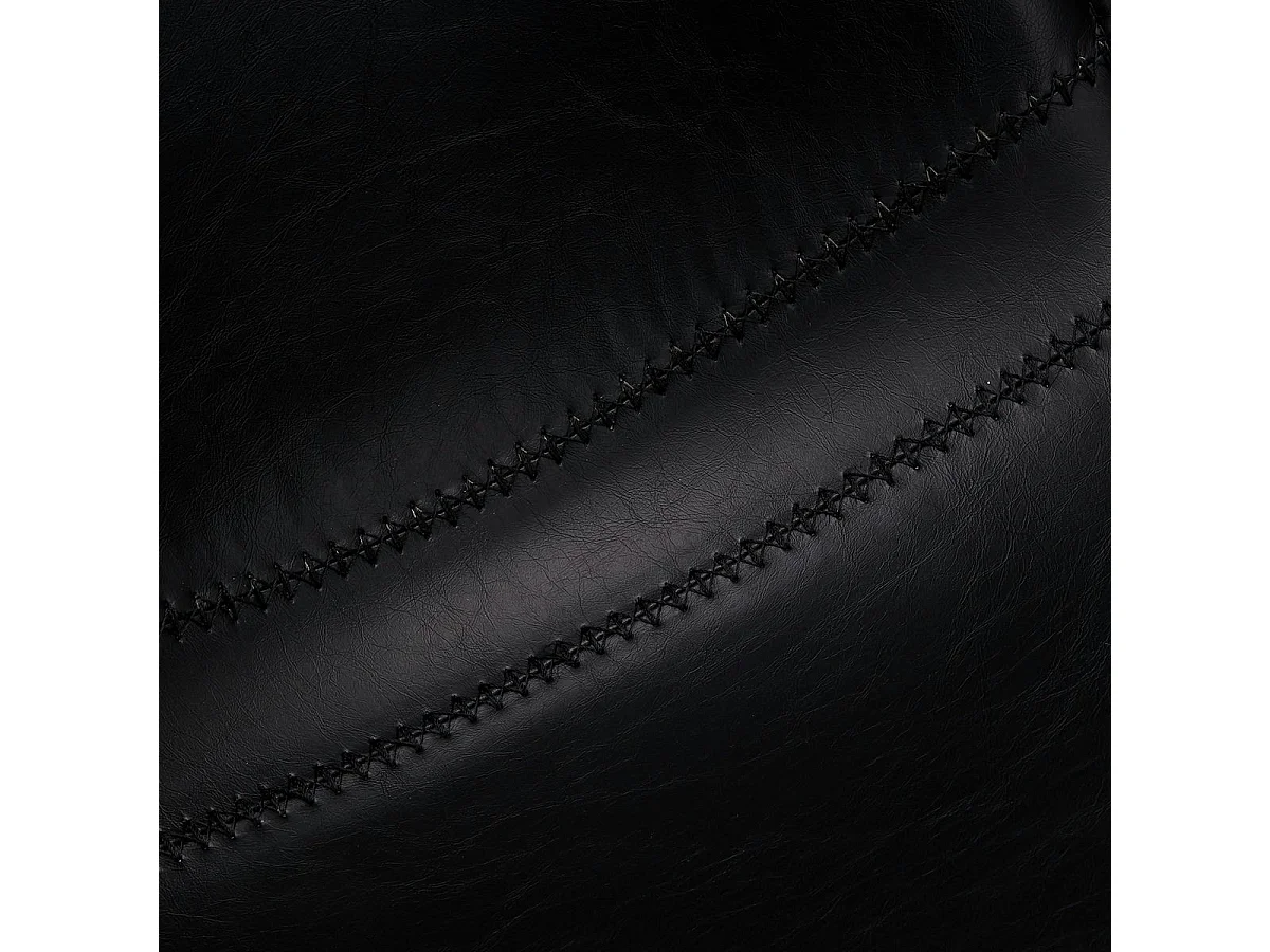 Lotto di 2 sgabelli da bar girevole Isabel - Similpelle e Metallo - Nero