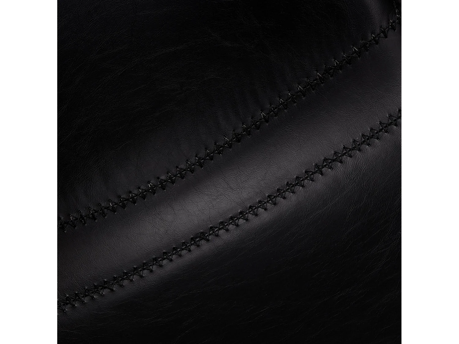 Lot de 2 tabourets de bar avec dossier et pivotant Isabel - Simili et métal - Noir