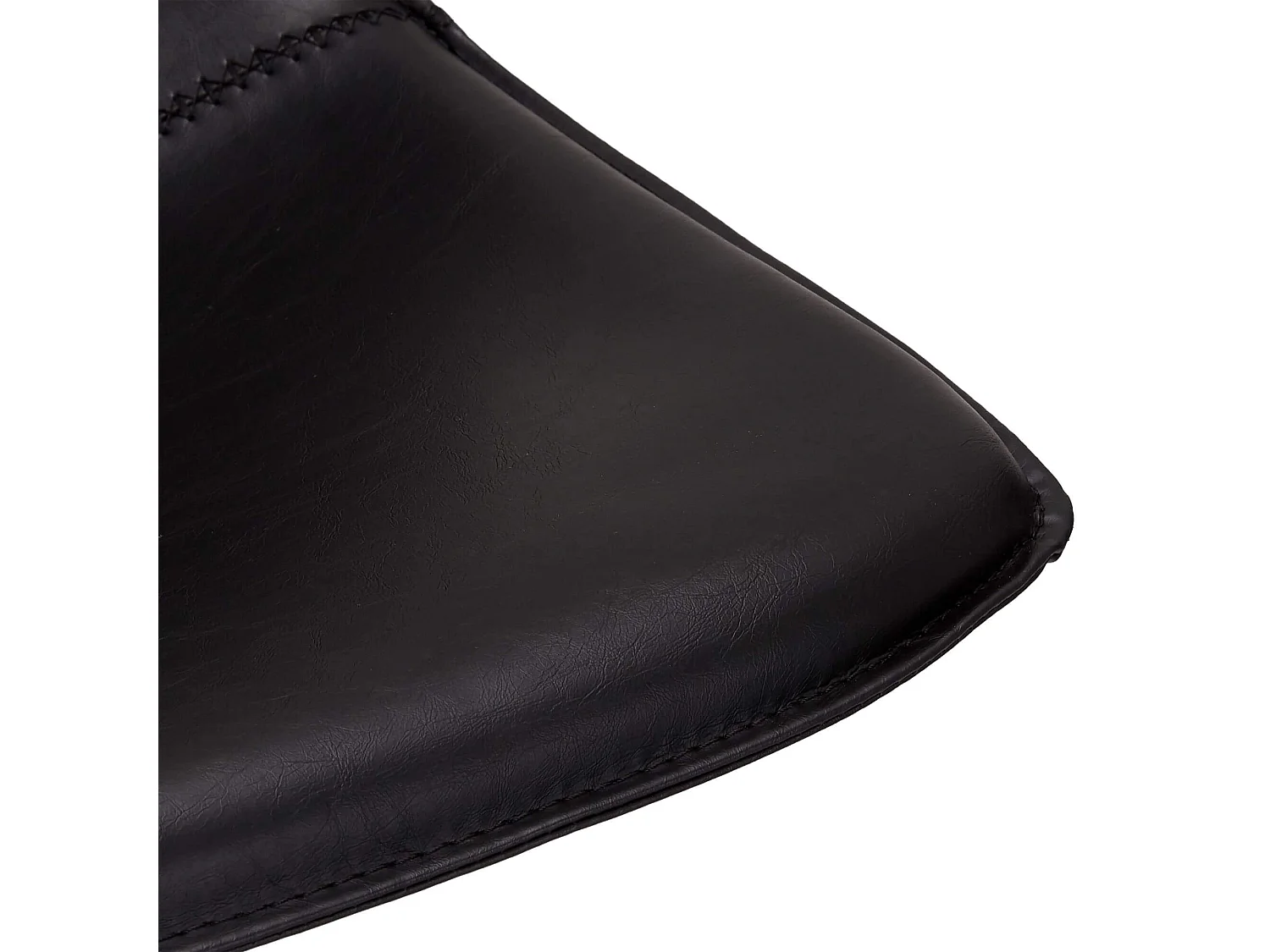 Lot de 2 tabourets de bar avec dossier et pivotant Isabel - Simili et métal - Noir