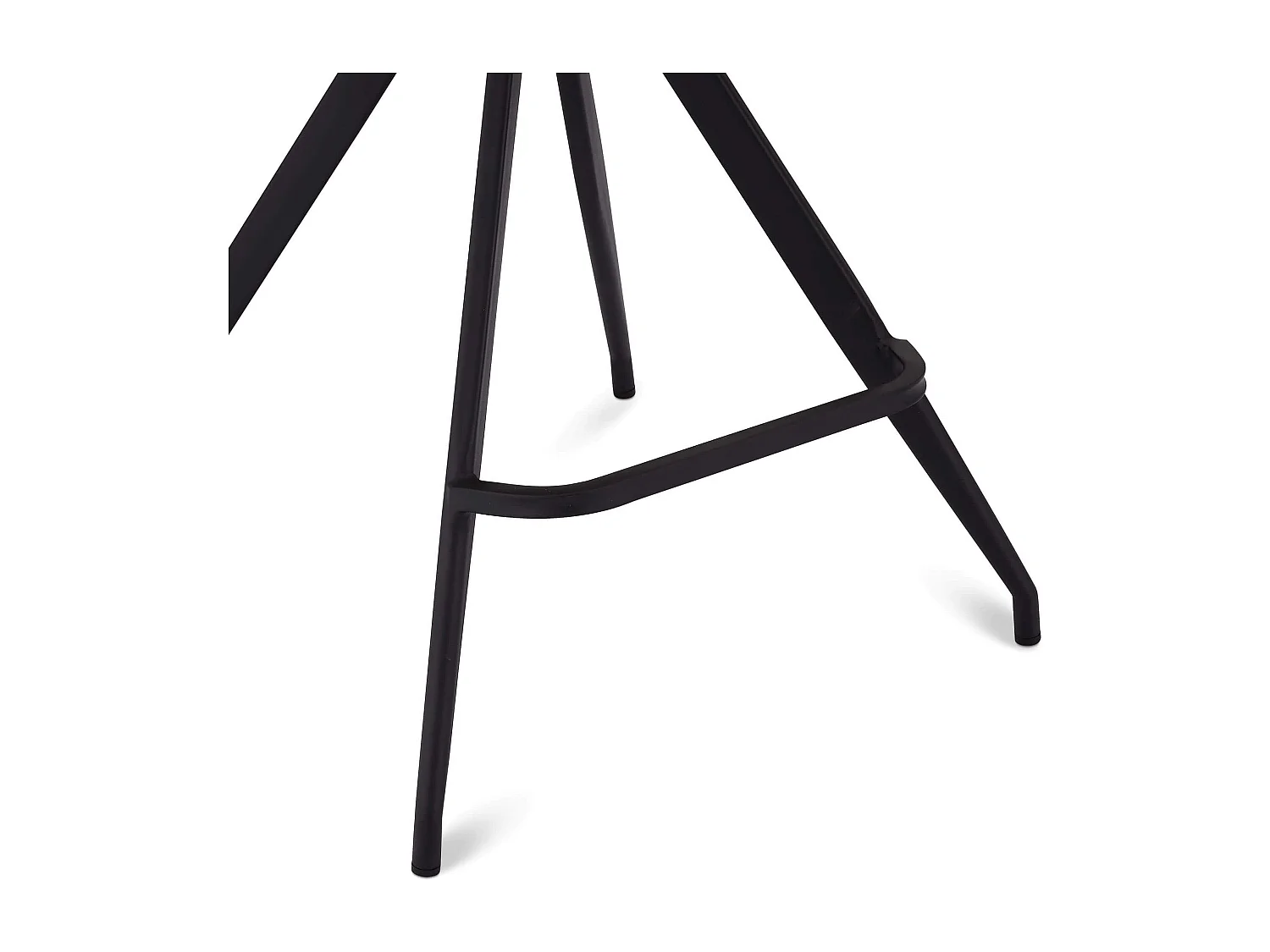 Lot de 2 tabourets de bar avec dossier et pivotant Isabel - Simili et métal - Noir