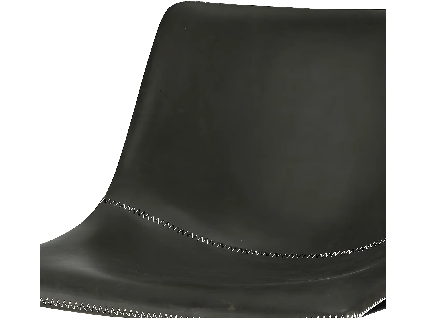 Lot de 2 tabourets de bar avec dossier Indiana - Simili et métal - Gris