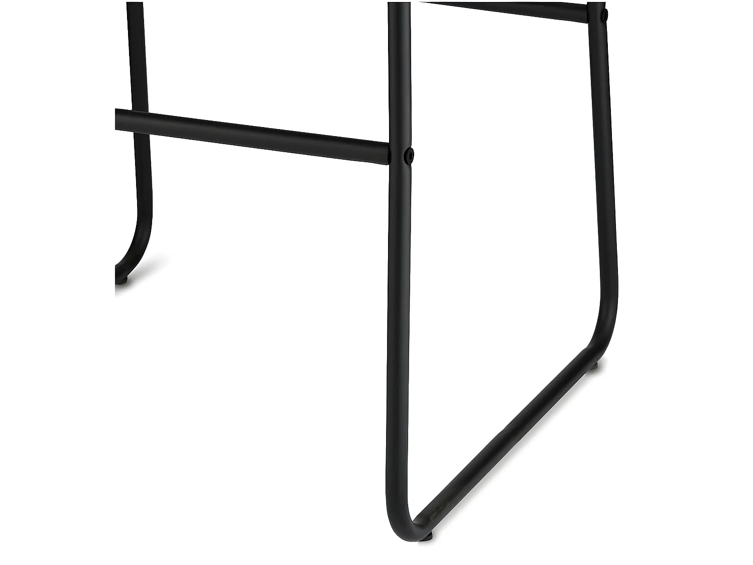 Lot de 2 tabourets de bar avec dossier Indiana - Simili et métal - Gris