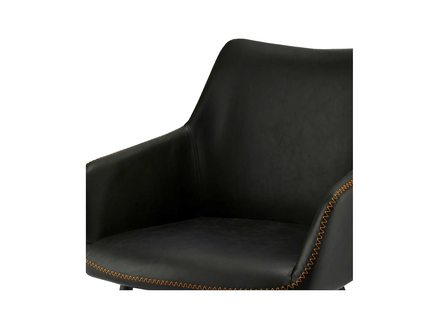 Ibbe Design Zwart Eetkamerstoelen in Kunstleer Maria Set van 2 Fauteuil Stoel Keukenstoel met Metalen Poten, Keuken Woonkamer Slaapkamer 56x56x81 cm